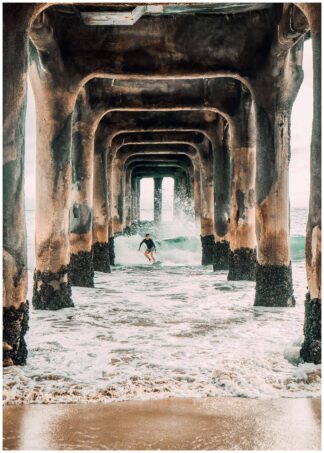 Surf under bridge poster