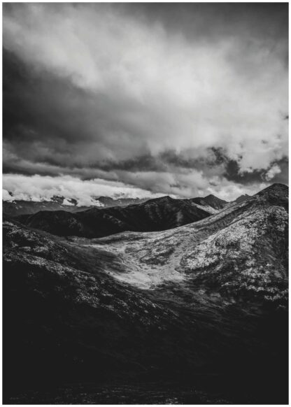Stormy mountains poster