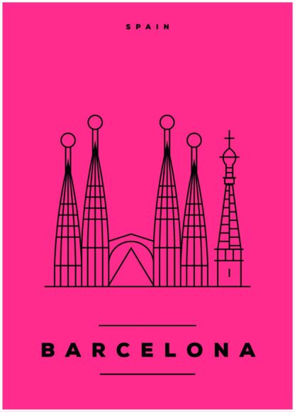 Barcelona illustration poster
