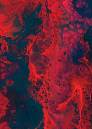 Red and black abstract painting poster