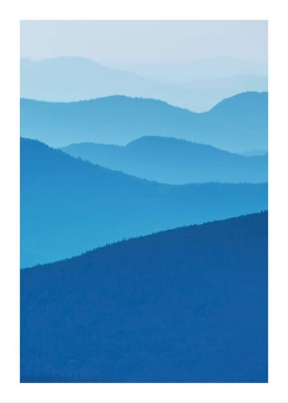 Blue mountain landscape poster