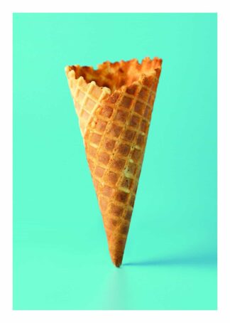 Cone on turquoise background poster