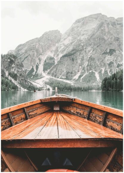 View from a wooden boat poster