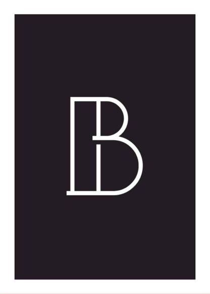 Big letter b black poster