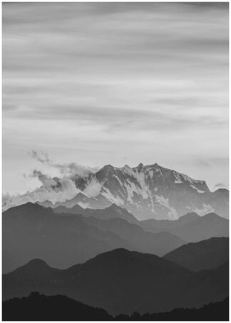Mountain in distance poster