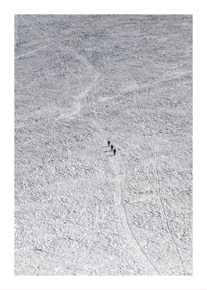 Walking in snow poster