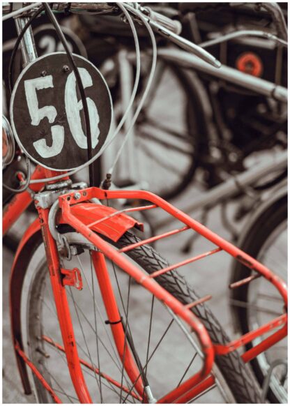 Red bicycle poster