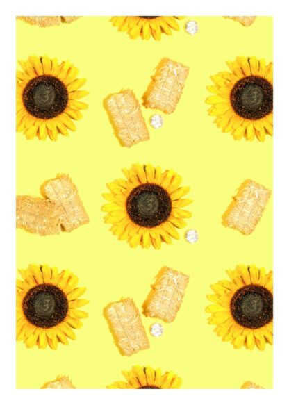 Sunflowers and diamonds poster