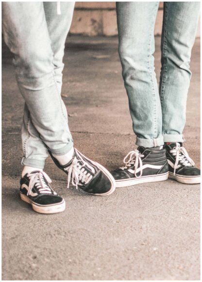 teens wearing same shoes poster