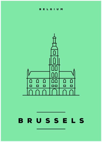 Brussels illustration poster