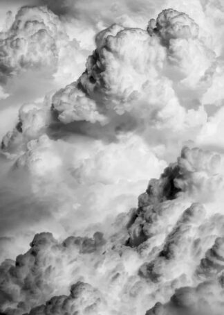 Monochrome clouds poster