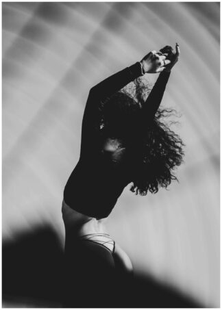 Dancer in a dark room poster