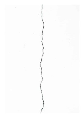 Crack on white stone wall poster