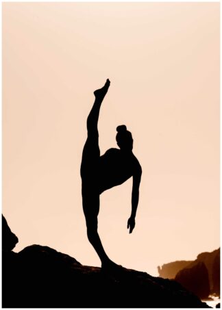 Silhouette gymnastic poster