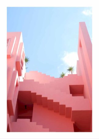 Pink tropical house poster
