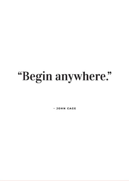John Cage quote poster