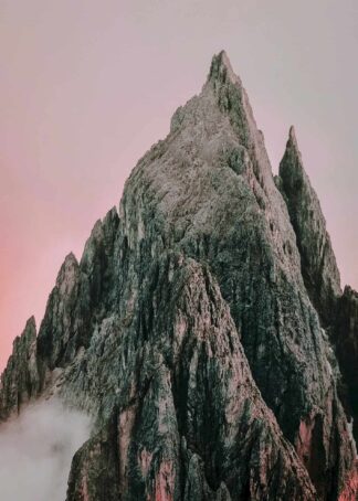 Pink mountain peak poster