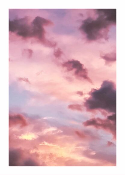 Pink sunset poster