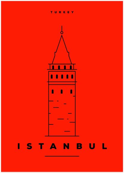 Istanbul illustration poster