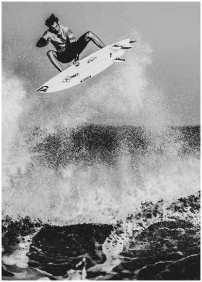 Airborne surfer poster