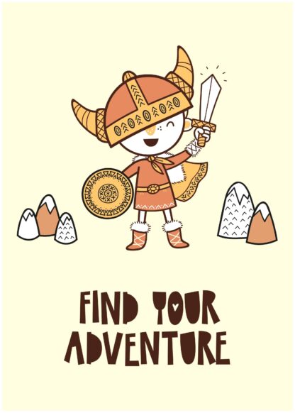 Find your adventure cartoon poster
