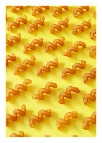 Macaroni pasta on yellow background poster