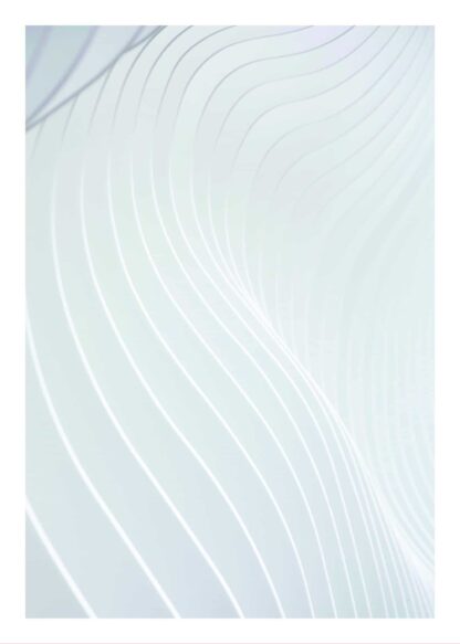 Architectural white waves poster
