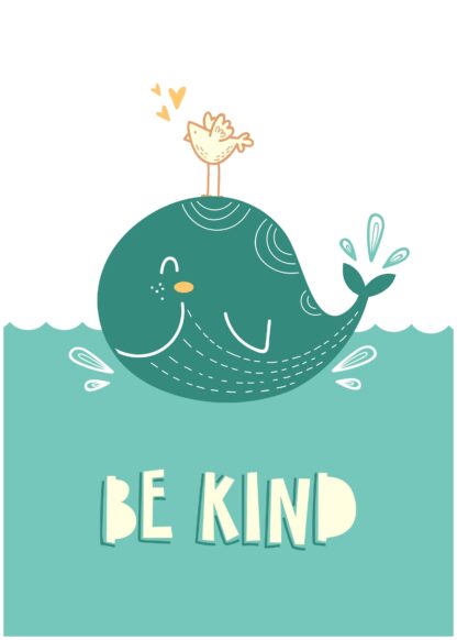 Be kind cartoon poster