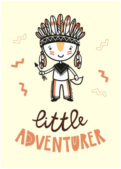 little adventurer cartoon poster